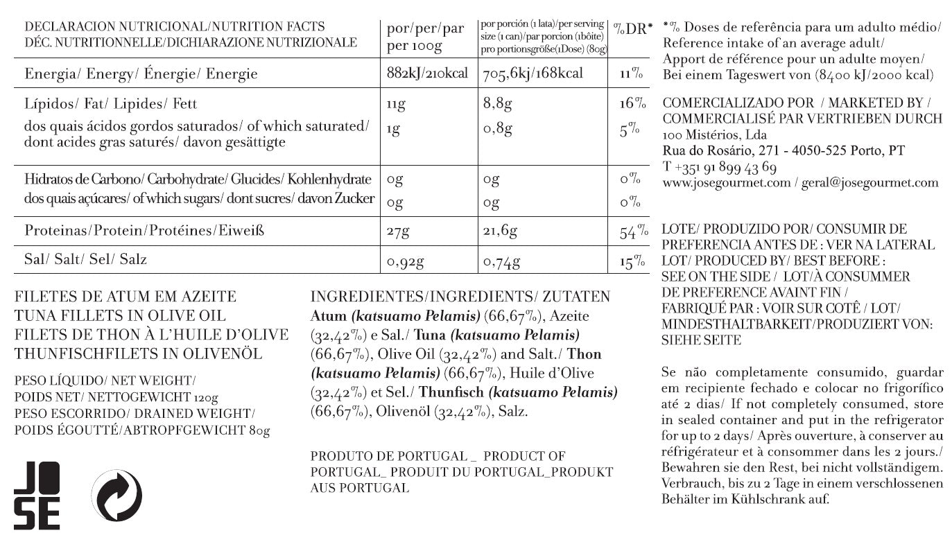 Filetes de Atum em Azeite