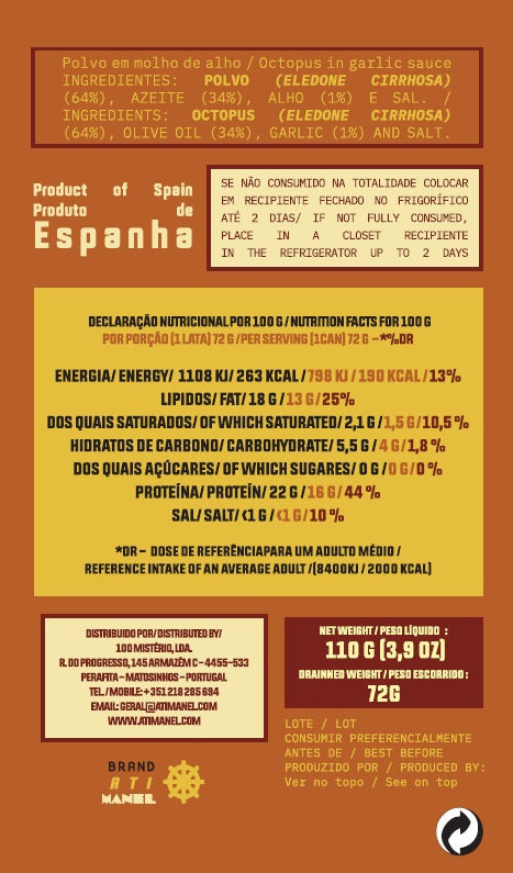 Polvo em molho de alho