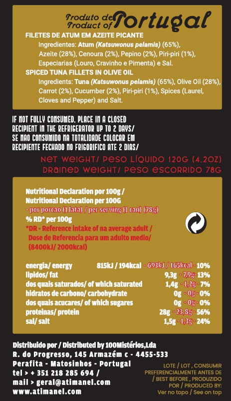 Filetes de Atum em Azeite Picante