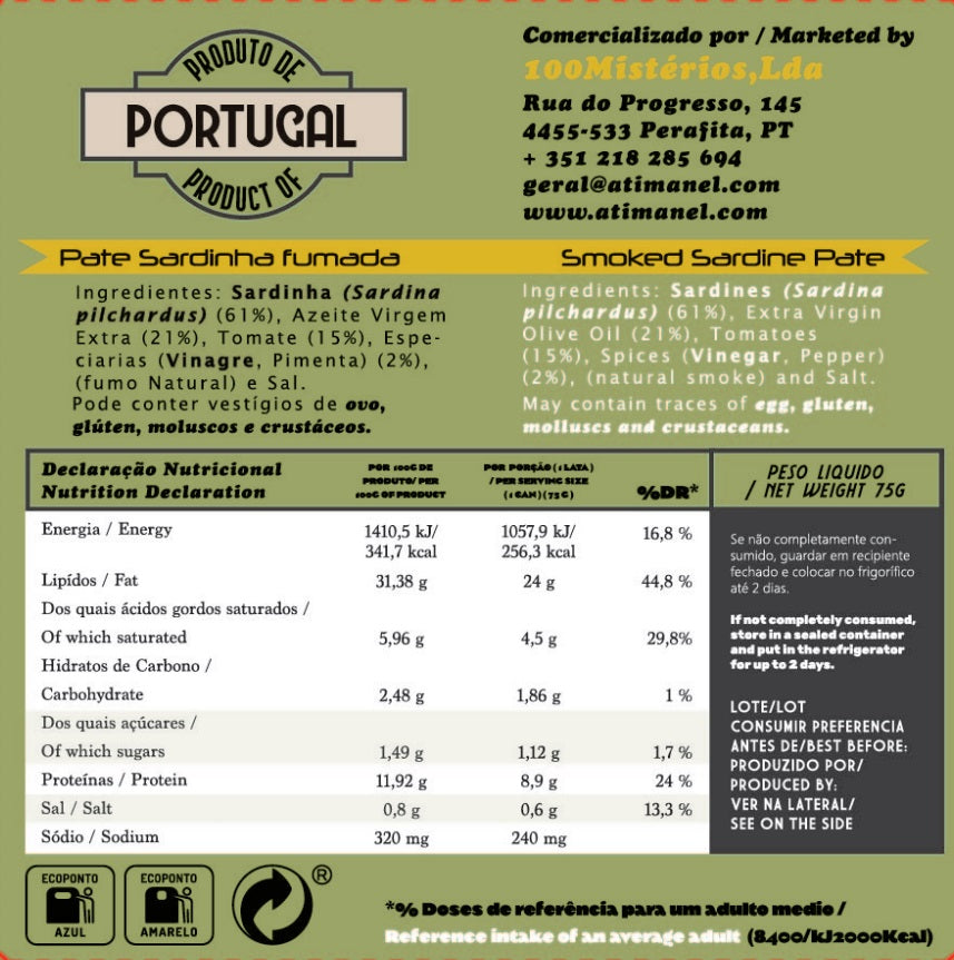 Patê de Sardinha Fumada