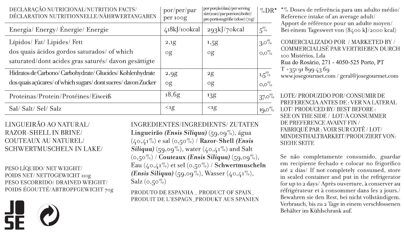 Lingueirão ao Natural