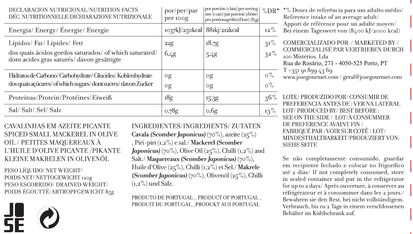 Cavalinhas em Azeite Picante