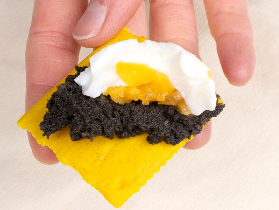 Patê de Choco com tinta e Camarão